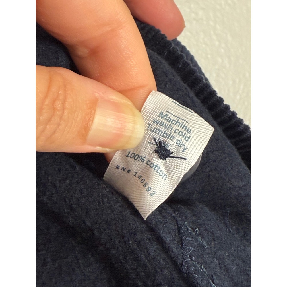 Marine Layer Corduroy Navy Blue Skirt Womens Sz 12 Button Front Pockets Academia - Picture 5 of 9